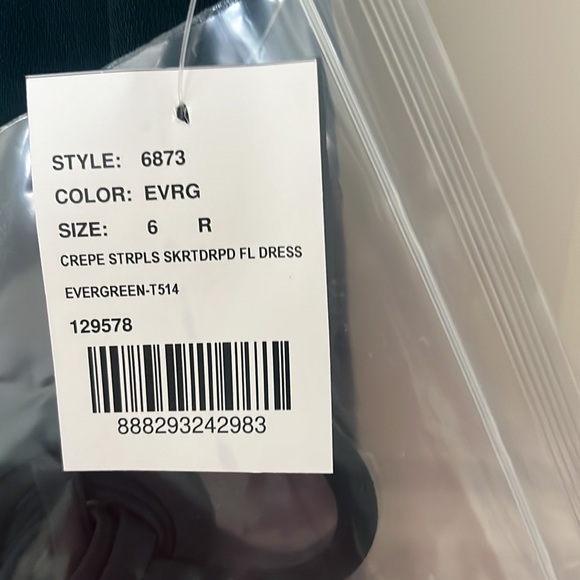 NWT After Six Strapless Wrap Trumpet Dress. Size Prom#Wedding - Picture 5 of 7